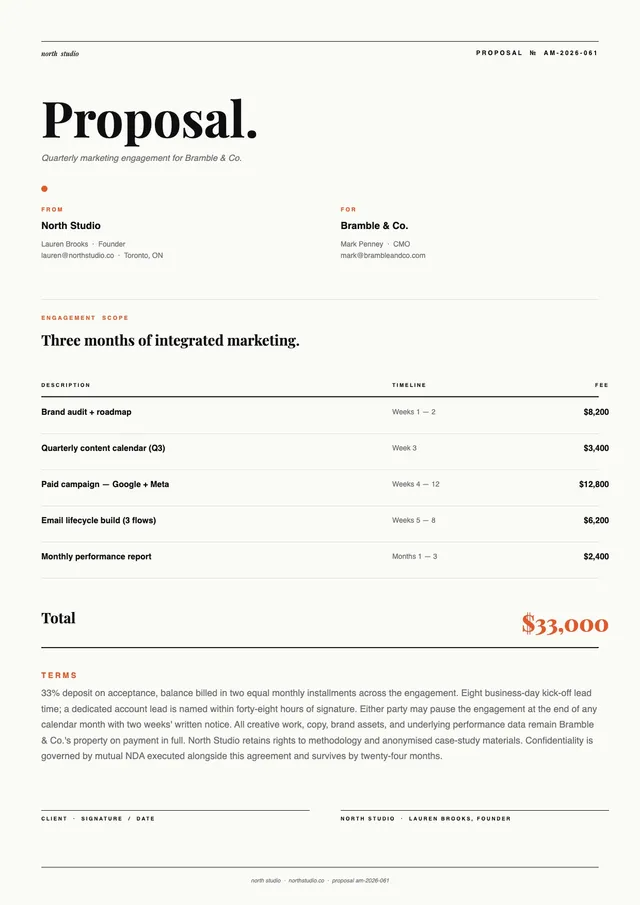 agency marketing proposal template