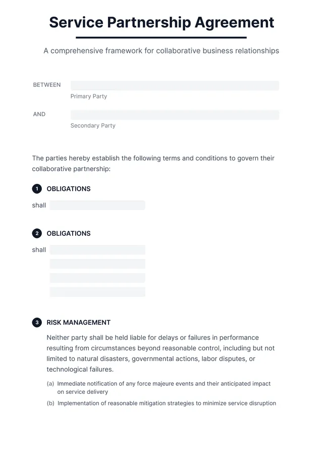 agreement contract template