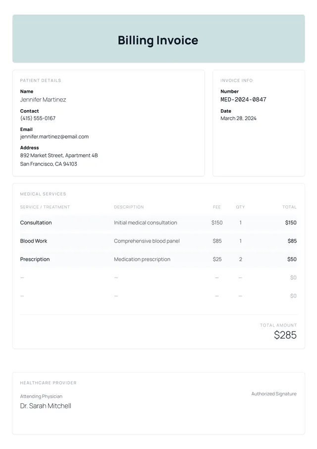 billing invoice template