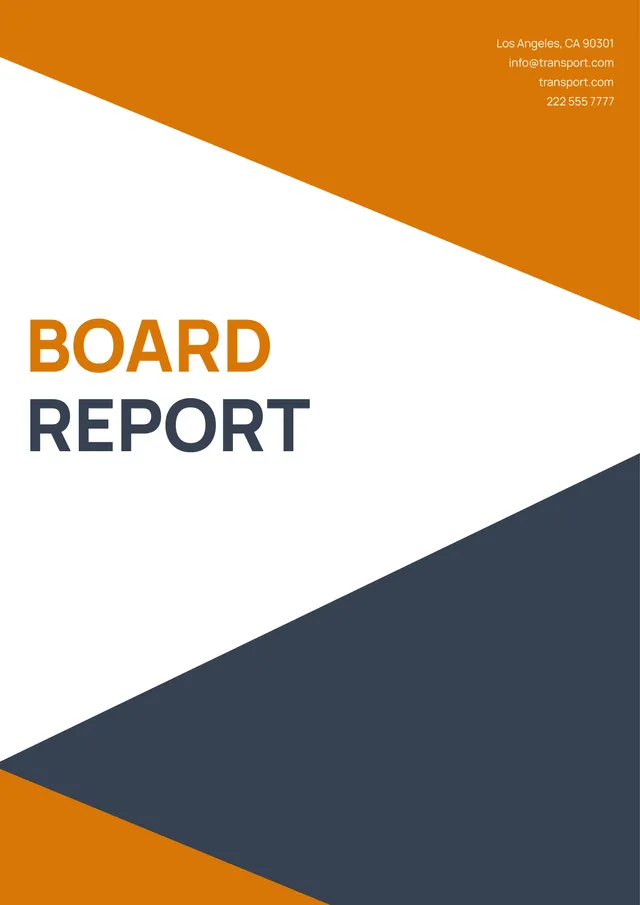 board report template
