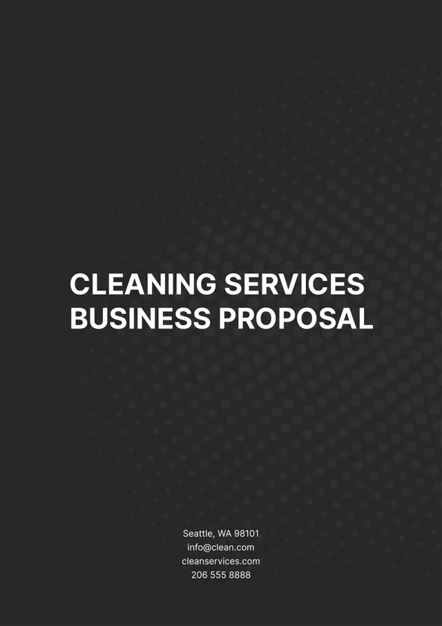 cleaning proposal template