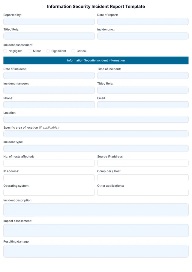 construction incident report template