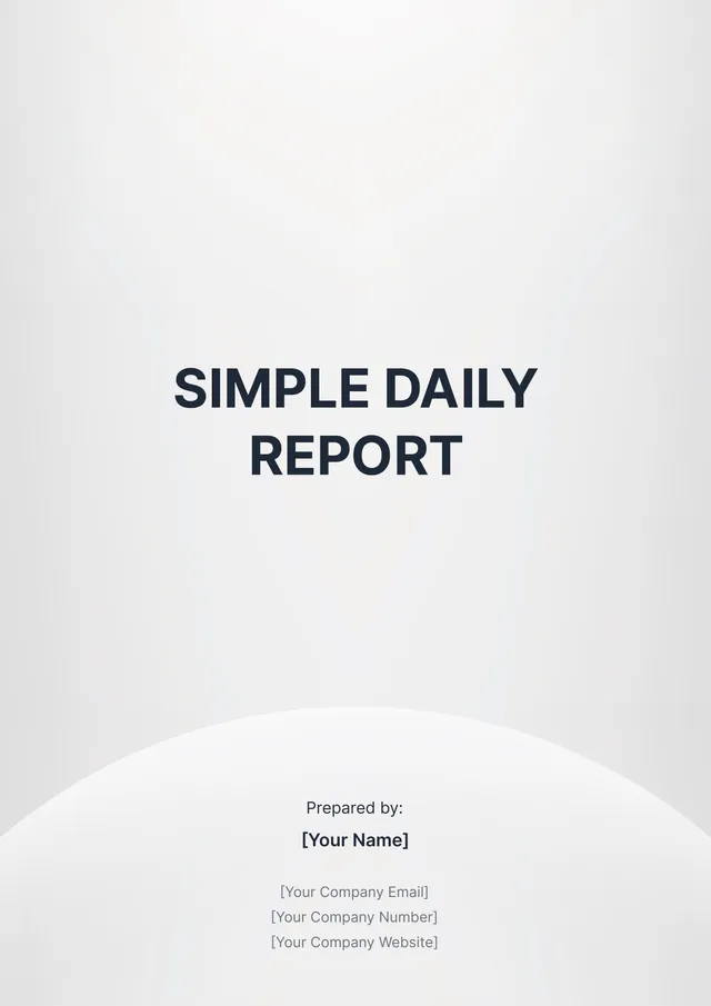 daily report template