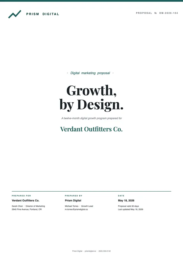 digital marketing proposal template