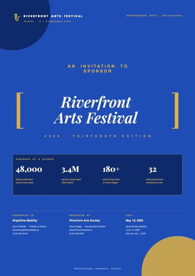 event sponsorship proposal template