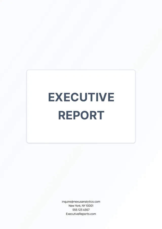 executive report template