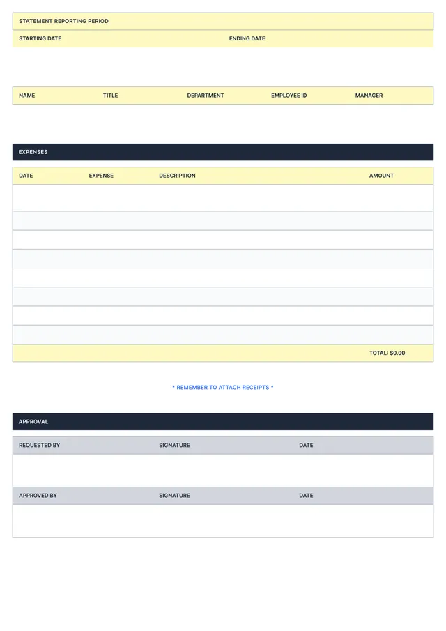 expense report template