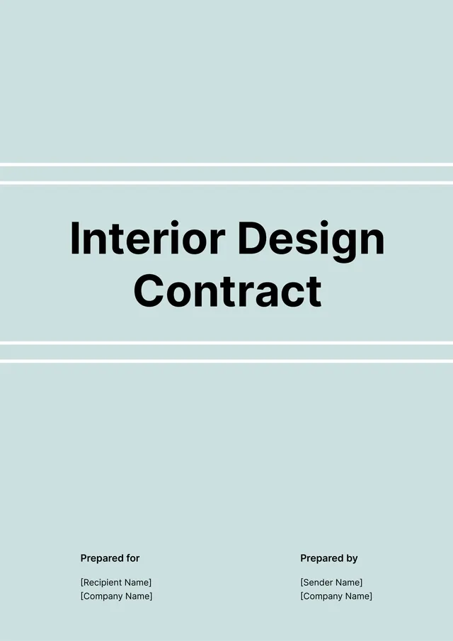 interior design contract template