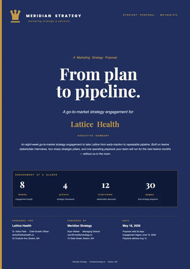 marketing strategy proposal template