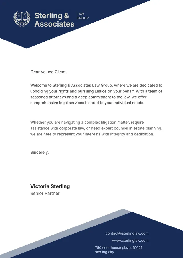modern law firm letterhead template