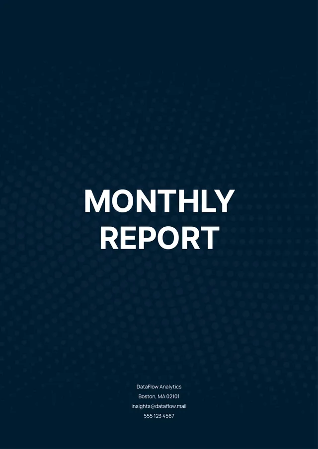 monthly report template
