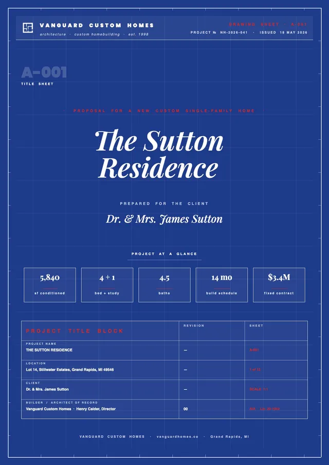new home construction proposal template