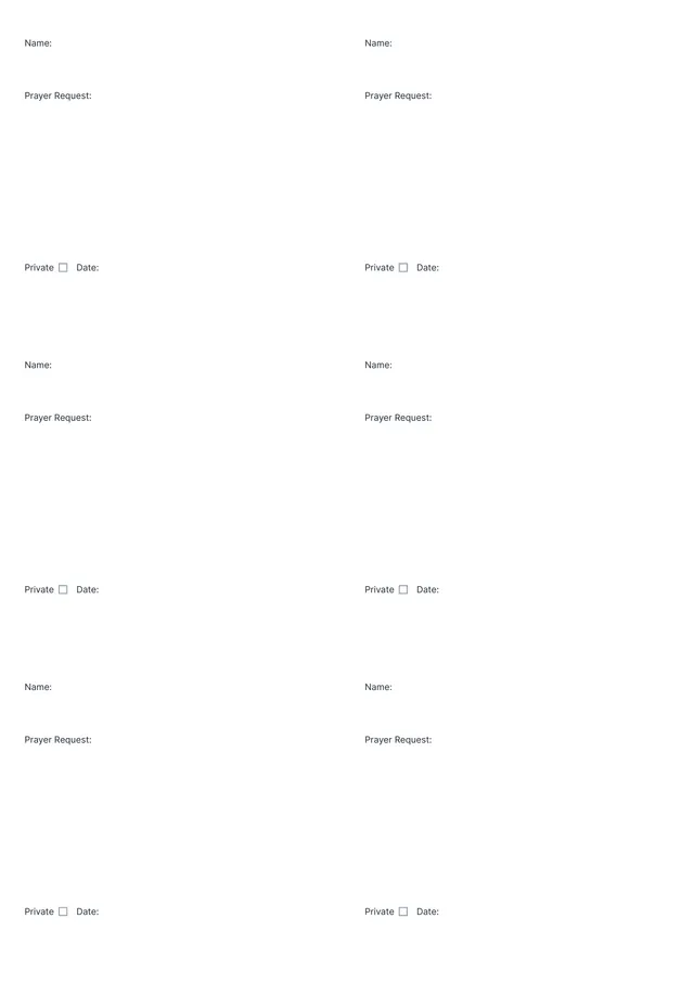 prayer request template
