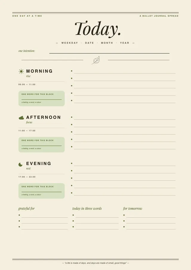 sage bullet journal to do list template