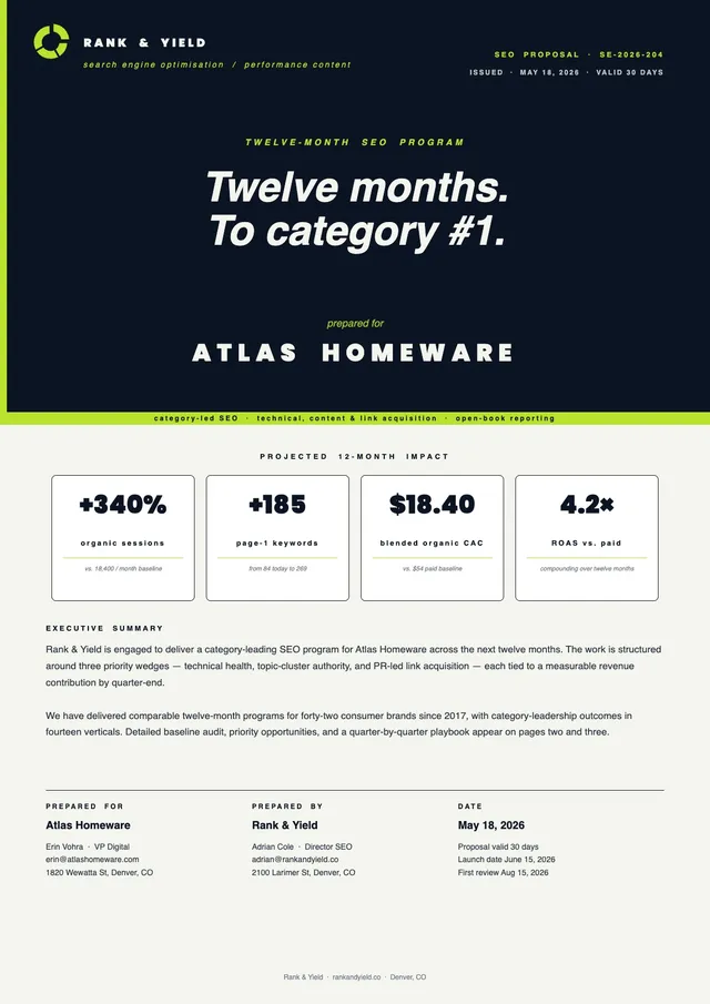 seo marketing proposal template
