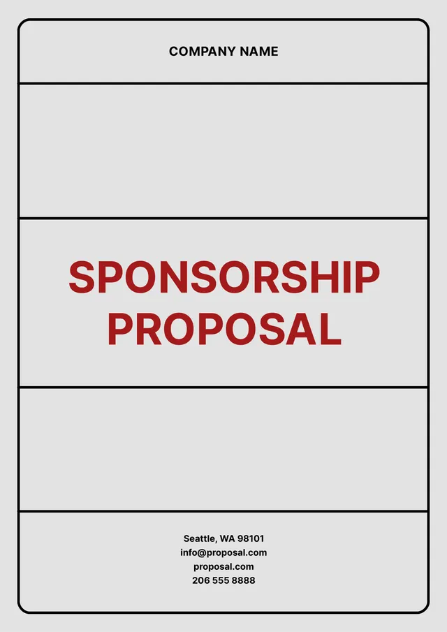 sponsorship proposal template