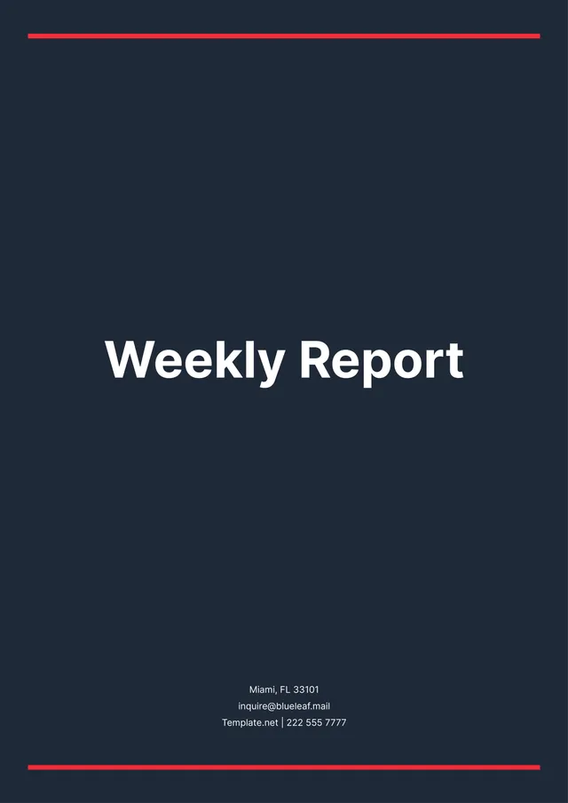 weekly report template